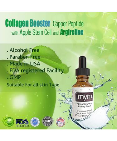 Copper Peptide Serum with Swiss Apple Stem Cell | Boost Collagen | Derma Roller Compatible | 1.01 Fl Oz - Buy Online on GoSupps.com