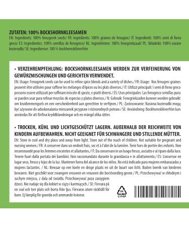 Fenugreek Seeds (250g/8.8oz) - 100% Natural, Vegan, Whole Seeds - No Additives - Pack of 1 - Buy Online on GoSupps.com