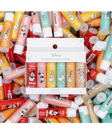 Basin Disney Mickey Mouse & Friends Lip Balm Collection | 6 Pack Classic Flavors (Cherry Mint Lemon Peppermint Citrus Vanilla) | Organic Clean Beauty Official Disney Made in USA Mickey & Friends - Buy Online on GoSupps.com