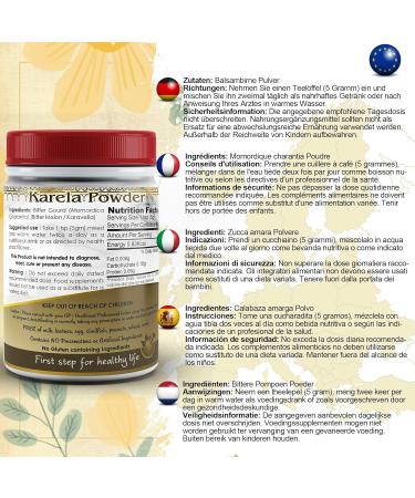 Bitter Gourd (Karela) Powder - Organic, Pure & Nutrient-Rich - Buy Online on GoSupps.com
