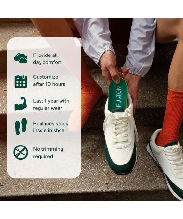 Fulton Custom Molding Cork Shoe Inserts for Men - Pain Relief Orthotic Insoles with Plantar Fasciitis Arch Support - Men's Size 11 - Buy Online on GoSupps.com