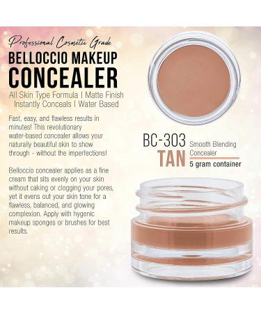 Belloccio High Definition Tan Shade Makeup Concealer 5g Jar - Conceal Imperfections and Dark Circles - For Airbrush Foundation - Buy Online on GoSupps.com