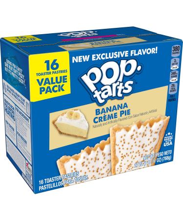 tmp Pop-Tarts Breakfast Toaster Pastries, Frosted Banana Creme Pie, Bakery Inspired Snack Food ( 16 count ) ( 2 pack )