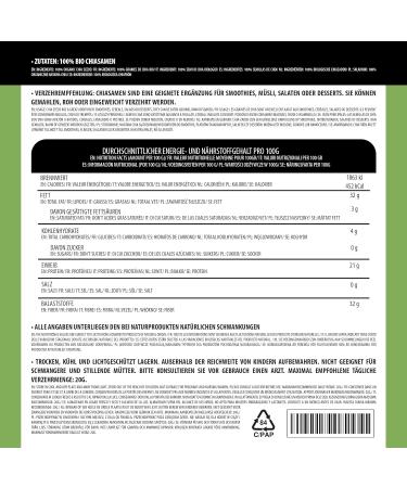 Organic Black Chia Seeds 1kg - 100% Natural Vegan Gently Dried Lab Tested Additive-Free - Buy Online on GoSupps.com