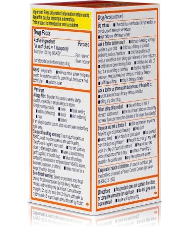 Children's Motrin Oral Suspension Pain Relief Ibuprofen Berry Flavored 1 Oz - Pack of 6 - Buy Online on GoSupps.com