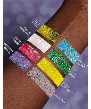 8-Piece Glitter Makeup Set by UK Company - Festival, Body & Halloween Glitter - Buy Online on GoSupps.com