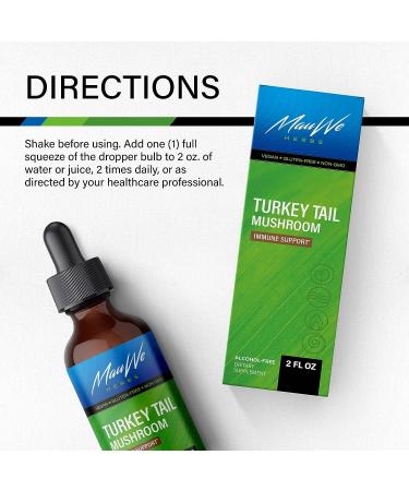 Organic Turkey Tail Mushroom Liquid Tincture - Immune Support & Antioxidant Boost - 2 fl. oz - Buy Online on GoSupps.com