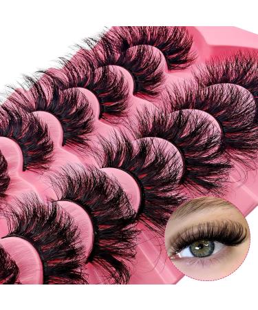 Buy Cat-Eye 20mm Mink Lashes | 3D Curly Fox Eye False Eyelashes - 7 Pairs Pack (TF29) for Dramatic Volume - Buy Online on GoSupps.com