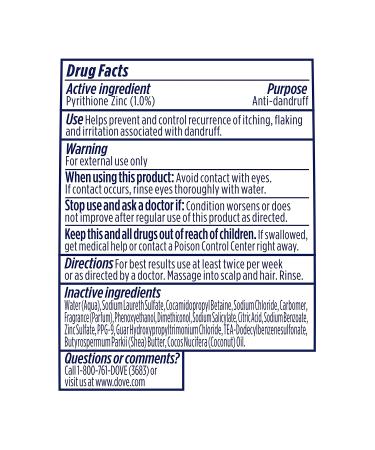 Dove DermaCare Scalp Anti Dandruff Shampoo - Dry Scalp Relief with Pyrithione Zinc 12 oz - Buy Online on GoSupps.com