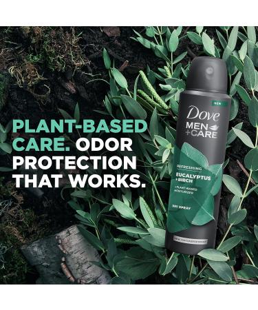 Dove Men+Care Deodorant Spray Aluminum Free Deodorant Eucalyptus and Birch Naturally Derived Plant Based Mens Deodorant Moisturizer 4 oz 3 Count - Buy Online on GoSupps.com