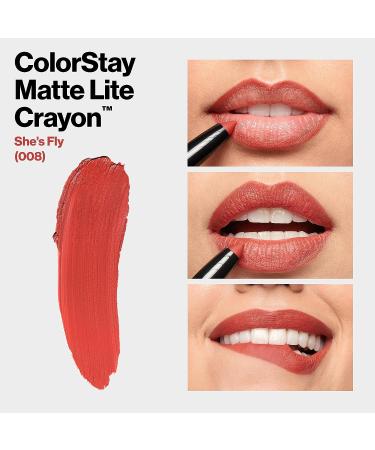 REVLON ColorStay Matte Lite Crayon Lipstick - She's Fly | Smudgeproof, Water-Resistant Non-Drying Lipcolor - Buy Online on GoSupps.com