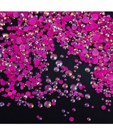 10400Pcs Hot Pink AB Jelly Resin Rhinestones for Nail Art, Tumblers, Bottles - DIY Crafts Supplies - Buy Online on GoSupps.com