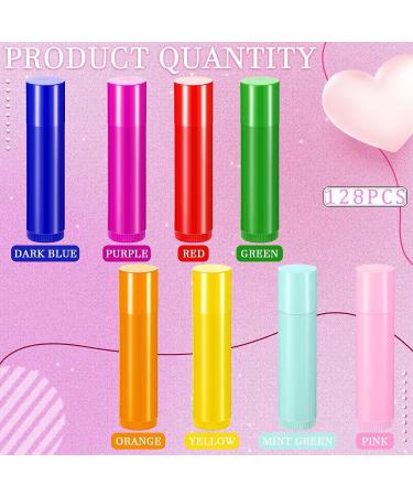 128 Pcs 5ml Refillable Lip Balm Tubes: DIY Cosmetic Containers, 8 Colors - Buy Online on GoSupps.com
