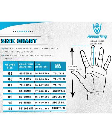 KeeperKing Goalkeeper Gloves for Adults & Kids - 4mm Finger Protection Removable FingaSave Unisex Multiple Sizes & Colors - Buy Online on GoSupps.com