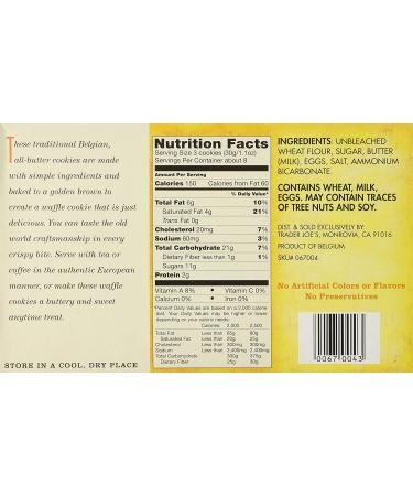 Trader Joe's Belgian Butter Waffle Cookies - 2 Pack, 1.1 Pound Each - Buy Online on GoSupps.com