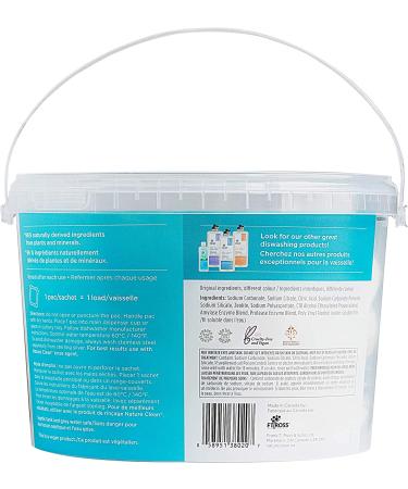 Nature Clean Natural Dishwasher Pods 60 Count - High Performance Detergent with 96% Plant-Based Ingredients - Spot & Residue-Free, Chlorine-Free, Unscented - 60 Pacs/816g - Buy Online on GoSupps.com
