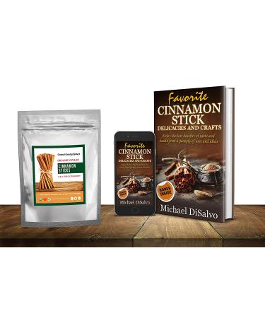 Organic Ceylon Cinnamon Sticks - Fair Trade Whole 3 Quills - Gluten, Soy, GMO Free - 3.5 oz - with Complementary eBook - Buy Online on GoSupps.com