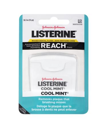Listerine Cool Mint Dental Floss 55 Yd 1 Count Original