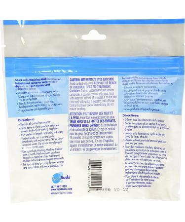 Sport Suds Washing Machine Cleaner - 5 Pouches | Deep Clean for Your Laundry Appliance - Buy Online on GoSupps.com
