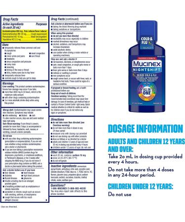 Mucinex Fast-MAX Adult Liquid Nighttime Severe Cold & Flu - 6 oz - Buy Online on GoSupps.com