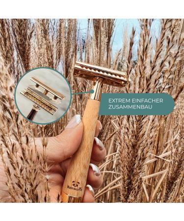 Bambuna Razor Plane Set - Sustainable Safety Razor for Men & Women | 5 Blades Bamboo Grip Plastic-Free Made in Germany + eBook - Buy Online on GoSupps.com