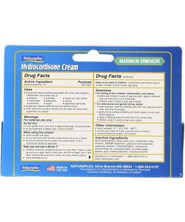 Natureplex Hydrocortisone 1% Cream 1 oz - 3 Tube Pack | Set of 3 - Buy Online on GoSupps.com