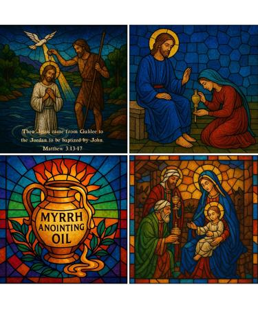 Myrrh Anointing Oil & Holy Water from Jordan River Holy Land Gift Set Blessed in Jerusalem Biblical Anointing Oil for Prayer Christian Religious Gifts for Men Women with Prayer Card - Buy Online on GoSupps.com