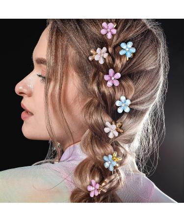 15 PCS Mini Pearl Claw Clips with Daisy Flower for Women and Girls - Pink Purple Blue Color - Cute Hair Accessories (0.83x0.83x0.79 Inch) - Buy Online on GoSupps.com