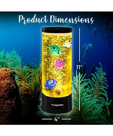 Playlearn Fake Fish Tank Mini Bubble Lamp - Color Changing Sensory Aquarium 11 Inch - Buy Online on GoSupps.com