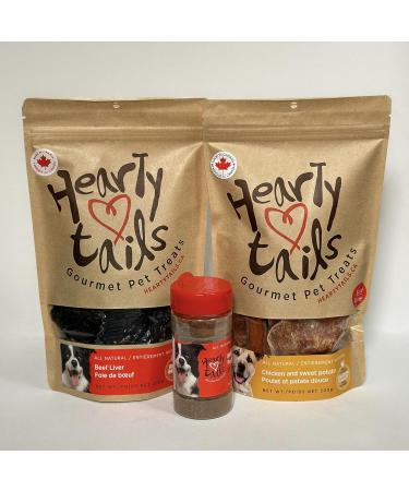 Hearty Tails Canadian Chicken and Sweet Potato - All Natural Two Ingredients No Additive Locally Sourced Dog Treats Gluten-Free 200g Pouch Gourmet Pet Treats Protein Made in Canada - Buy Online on GoSupps.com