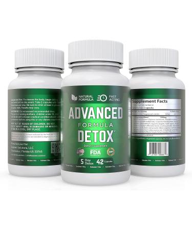 Advanced Detox Cleanse - Natural Detox & Cleanse Supplement with Milk Thistle & Licorice - 126 Capsules - 3 Pack for Men & Women - International Shipping Available - Buy Online on GoSupps.com