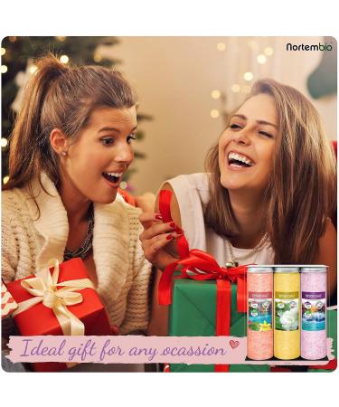 Nortembio Epsom Salt Set - Aromatherapy Trio (Cinnamon Jasmine Rose) | Hydrated with Vitamin C & E | 3 x 430g | E-book Included | Perfect for Floating Therapy - Buy Online on GoSupps.com