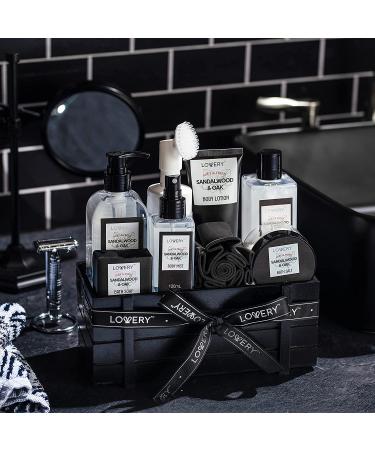 Sandalwood & Oak Spa Kit for Men - Bath & Shower Gift Set with Face Wash, Shower Gel, Bubble Bath, and Handmade Soap - Buy Online on GoSupps.com