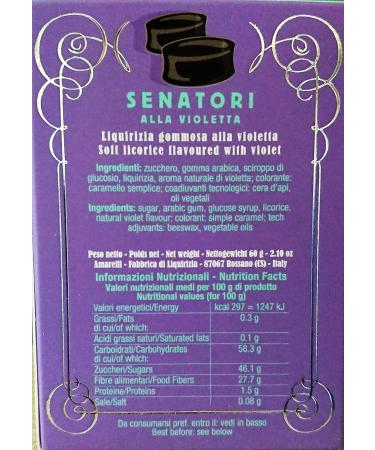 Senatori with Violet - 4x60 gr - Liqurizia Amarelli - Buy Online on GoSupps.com