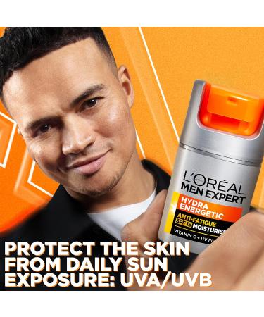 L Or al Paris men expert SPF 15 Hydra Energetic Anti Fatigue Moisturiser White 50 ml (Pack of 1) - Buy Online on GoSupps.com