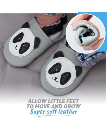 Soft Sole Leather Baby Walking Shoes 18-24 Months - Panda Design for Boys and Girls - Buy Online on GoSupps.com