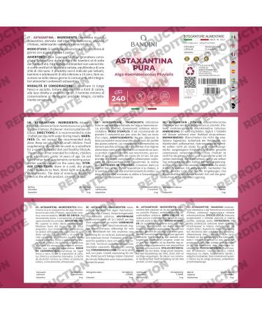Bandini Astaxanthine 240 comprim s (8 mois) | Pure 8 mg d'Algue Marine Haematococcus Pluvialis | Concentration & Biodisponibilit lev es | Antioxydant naturel puissant | Sans Additifs 100% vegan - Buy Online on GoSupps.com