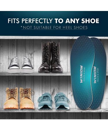 Plantar Fasciitis Insoles with Arch Support for All-Day Pain Relief - Unisex Blue Men 11-11.5 - Buy Online on GoSupps.com