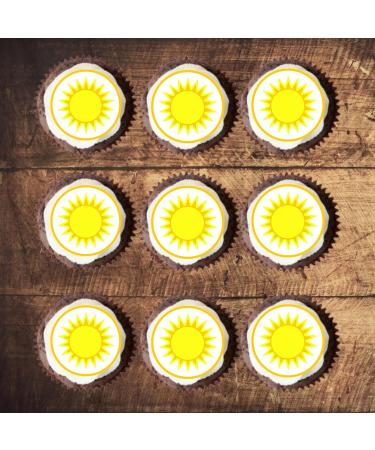 24 Sun Cake Topper Edible Sunshine Baby Shower Decorations First Trip Around The Sun Cake Topper Sunshine Decorations Sun Cupcake Toppers Sunshine Cupcake Toppers Space Cake Topper (UNCUT) - Buy Online on GoSupps.com