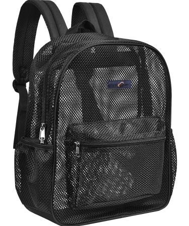 Semi-Transparent Mesh Backpack - Heavy Duty See Through College Student - Black | [Brand Name] - Buy Online on GoSupps.com