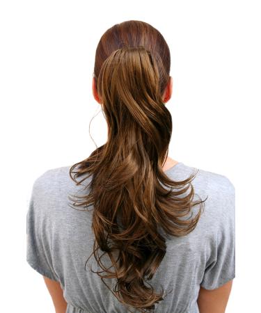 WIG ME UP -T148M-10 Hairpiece PONYTAIL wavy BRUNETTE Brown (shade 10) 50 cm