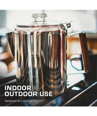COLETTI Bozeman Camping Coffee Percolator - 9 Cup Campfire & Stovetop Percolator - Buy Online on GoSupps.com