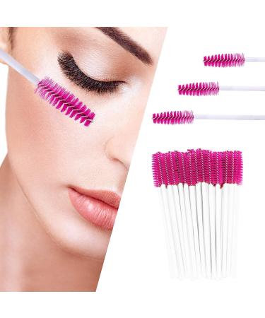 Profico Eyelash Brush Set - 50 Disposable Brushes for Mascara & Eyelash Extensions - White & Dark Pink - Buy Online on GoSupps.com