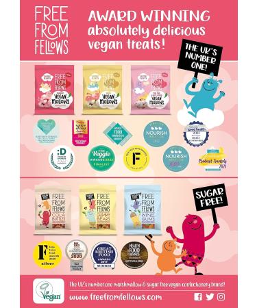  Free From Fellows Free From Fellows - Wine Gums (10 x 70 g) sugar-free gluten-free vegan vegetarian halal kosher non-GMO gelatin-free preservative-free nut-free soy-free candies - Buy Online on GoSupps.com