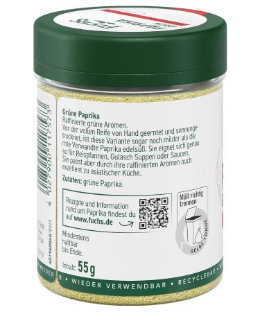 Fuchs Mild Paprika Spice - 55g | Natural Ingredients for Asian Dishes & Rice Pans | Eco-Friendly Reusable Can - Buy Online on GoSupps.com