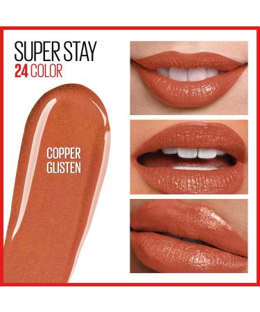 Maybelline Super Stay 24-Hour Liquid Lipstick & Lip Balm Kit in Copper Glisten - Pack of 2 - Buy Online on GoSupps.com