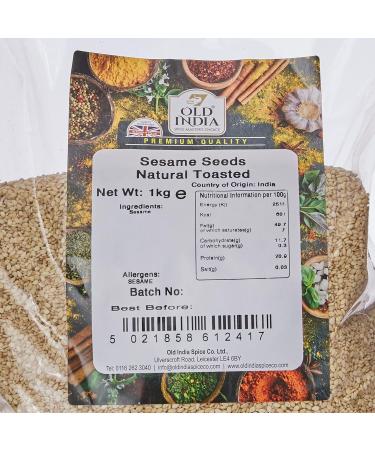 Old India Sesame Seeds Natural Toasted 1kg Sesame Seeds 1kg - Buy Online on GoSupps.com
