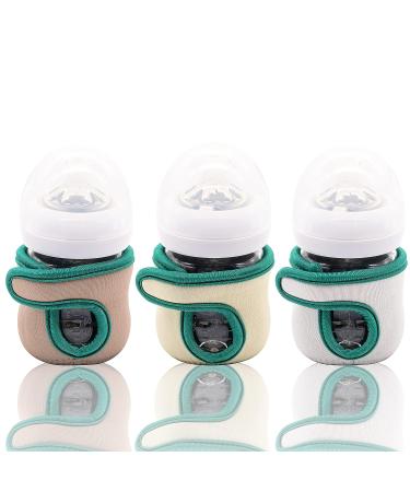 Neoprene Kanudle Sleeve Covers for 4 oz Philips Avent Glass Baby Bottle - Set of 3 | Adjustable, Non-Slip Grip for Heat/Cold Retention | Juice Cleanse Babyccino - Buy Online on GoSupps.com