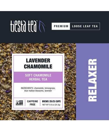 Tiesta Tea Lavender Chamomile - Herbal Loose Leaf Tea, 0.9 oz, Caffeine-Free, Stress Relief, 25 Cups - Buy Online on GoSupps.com