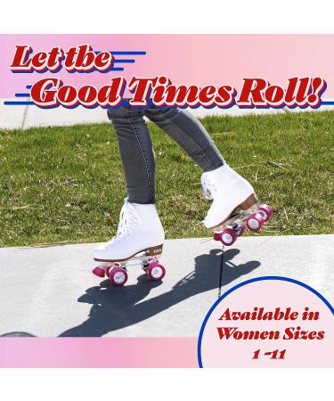 CHICAGO Women's and Girls Premium White Quad Roller Skates - Size 7 - Buy Online on GoSupps.com